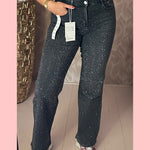 STRASS JEANS GRIJS • SKJ989-3 • AANBIEDING