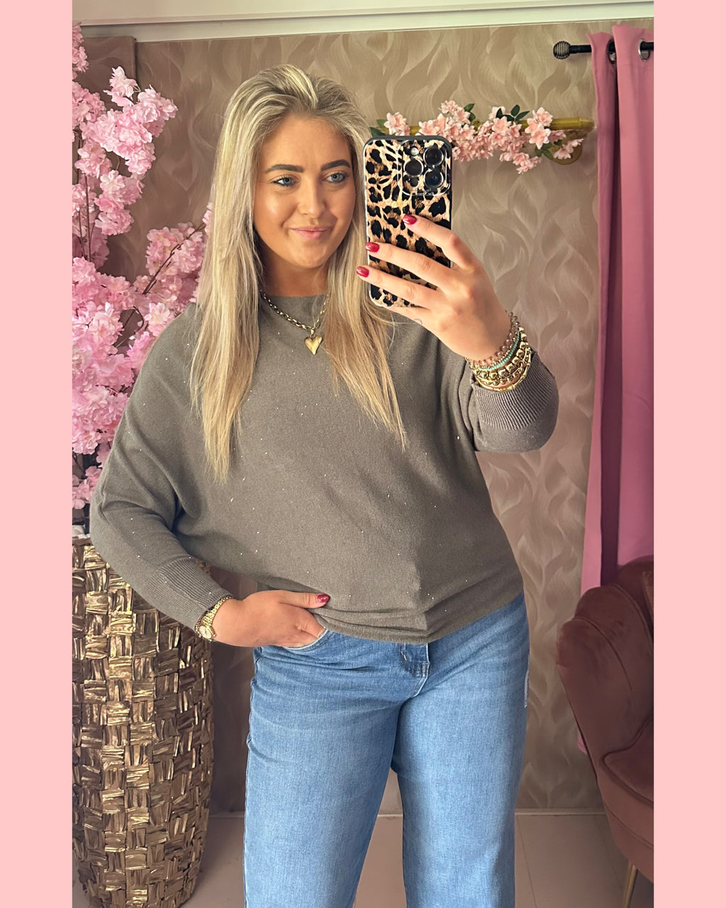 GLITTER VLEERMUIS TRUI TAUPE • AANBIEDING