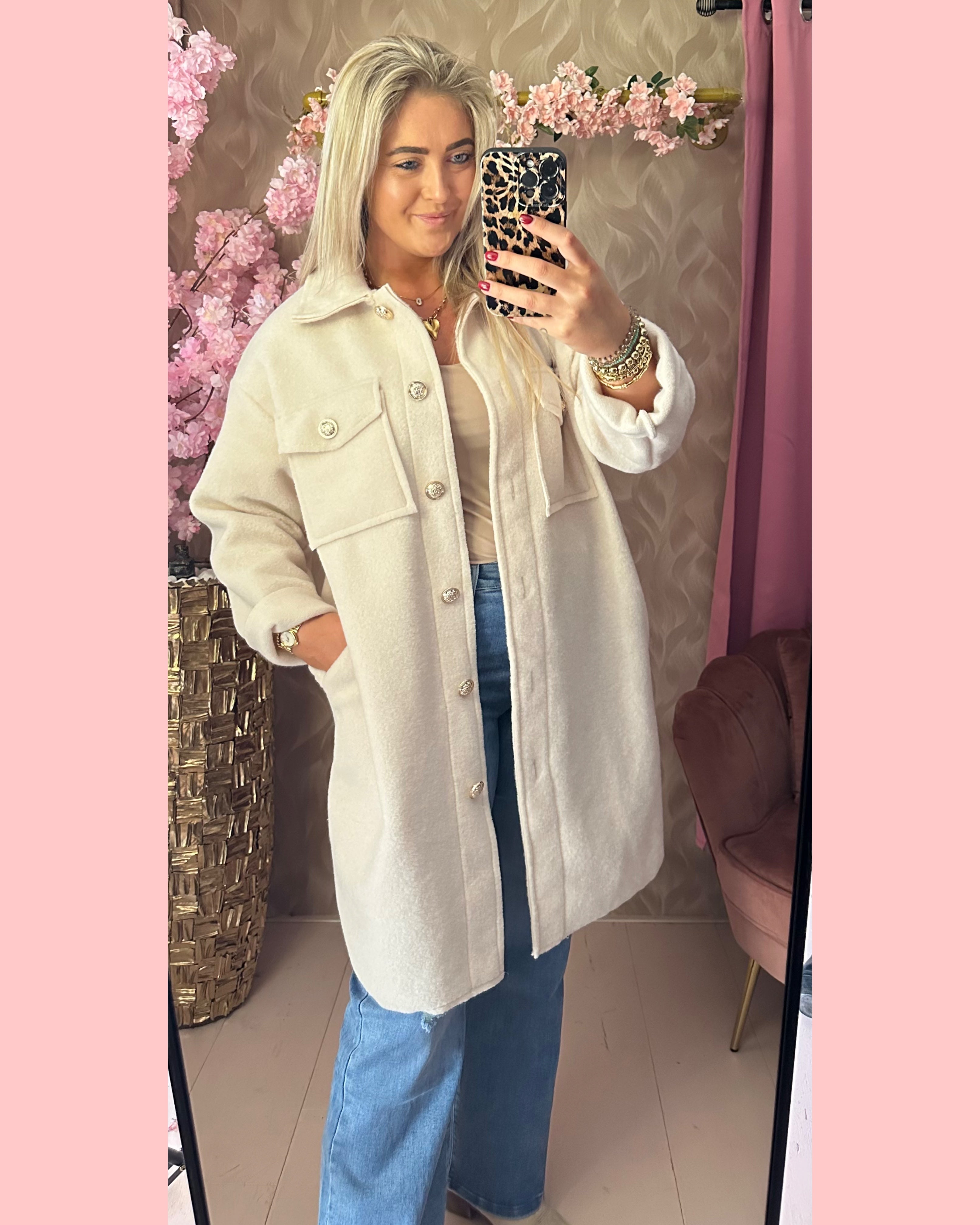 SUPER SOFT TEDDY JACKET BEIGE