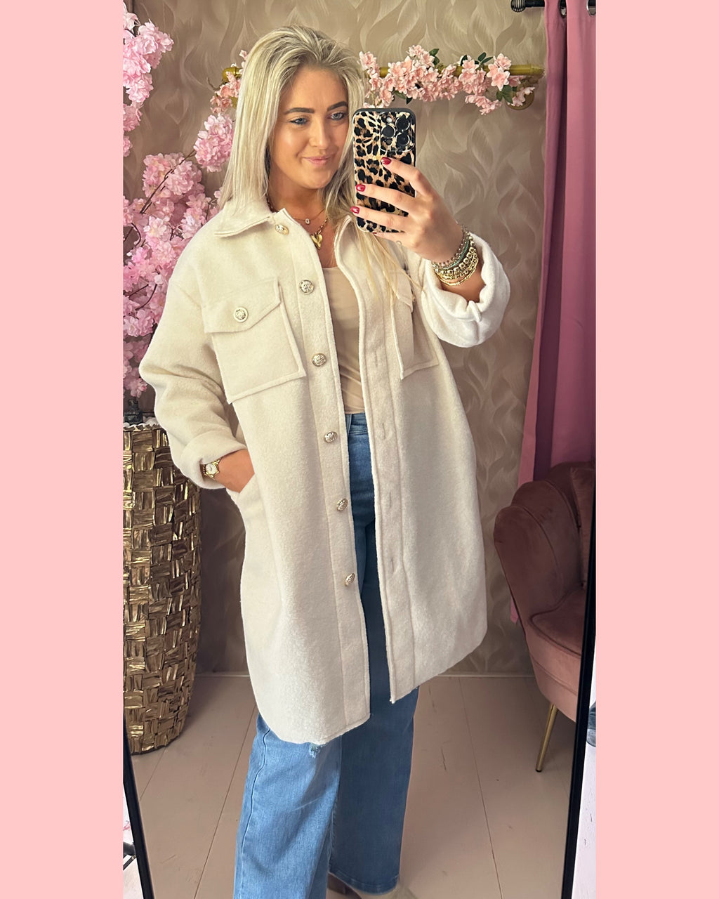 SUPER SOFT TEDDY JACKET BEIGE