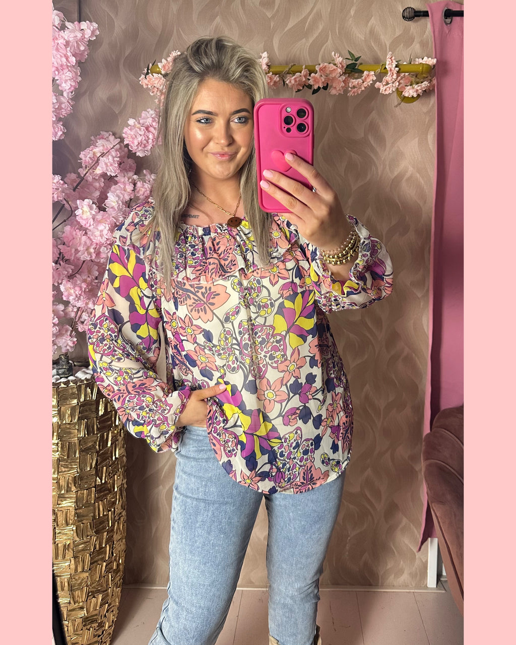 🌺 BLOEMEM BLOUSE JEANS BLAUW 🌺 AANBIEDING