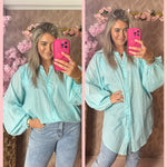 ISABEL BLOUSE AQUA