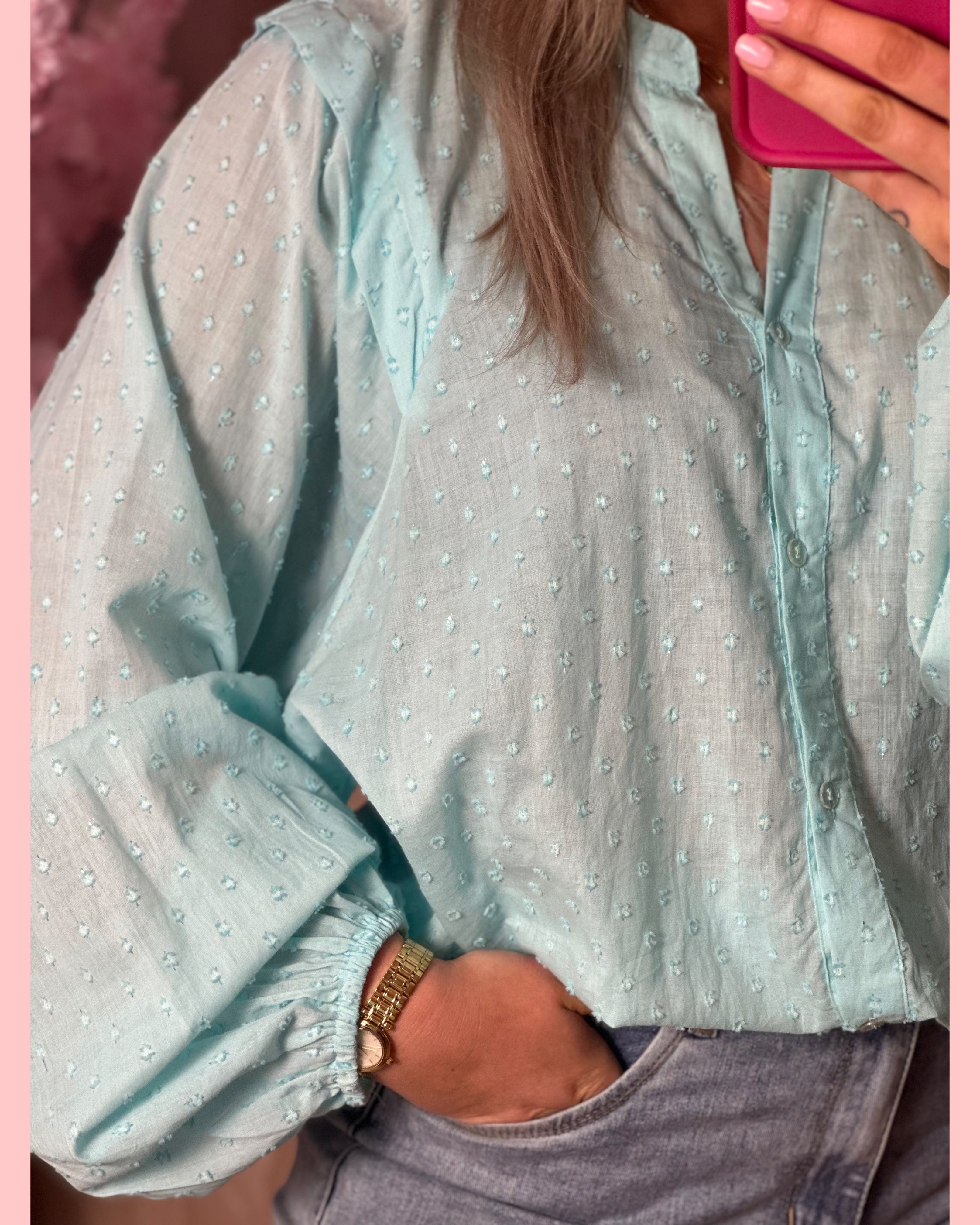 ISABEL BLOUSE AQUA