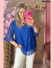 KANTEN BLOUSE COBALT “𝐊𝐍𝐀𝐋𝐋𝐄𝐑” AANBIEDING