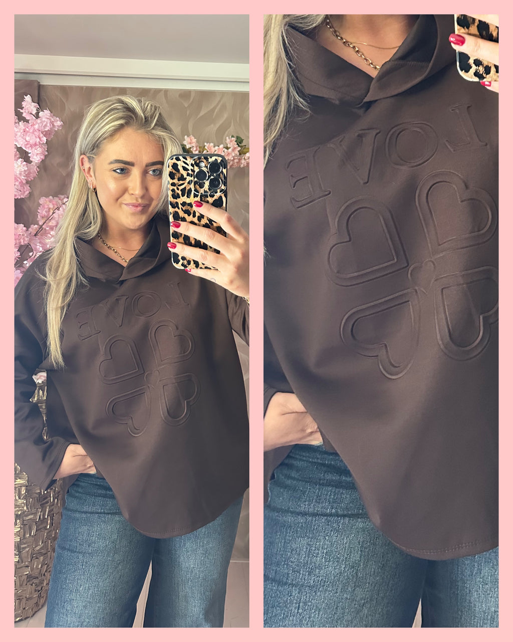 LOVE HOODIE • BRUIN • AANBIEDING