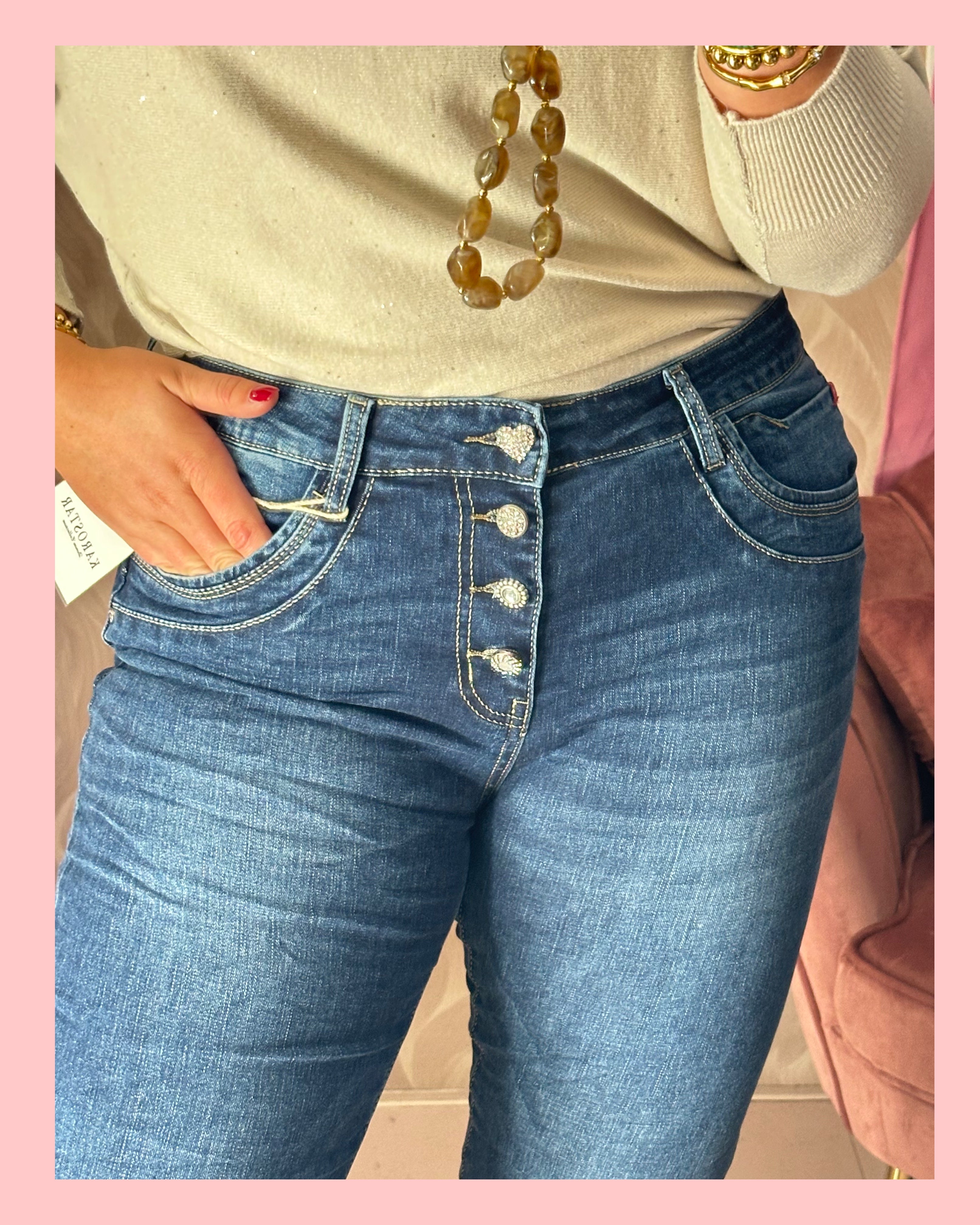 ⭐️ KAROSTAR DARK DENIM K8910 ⭐️