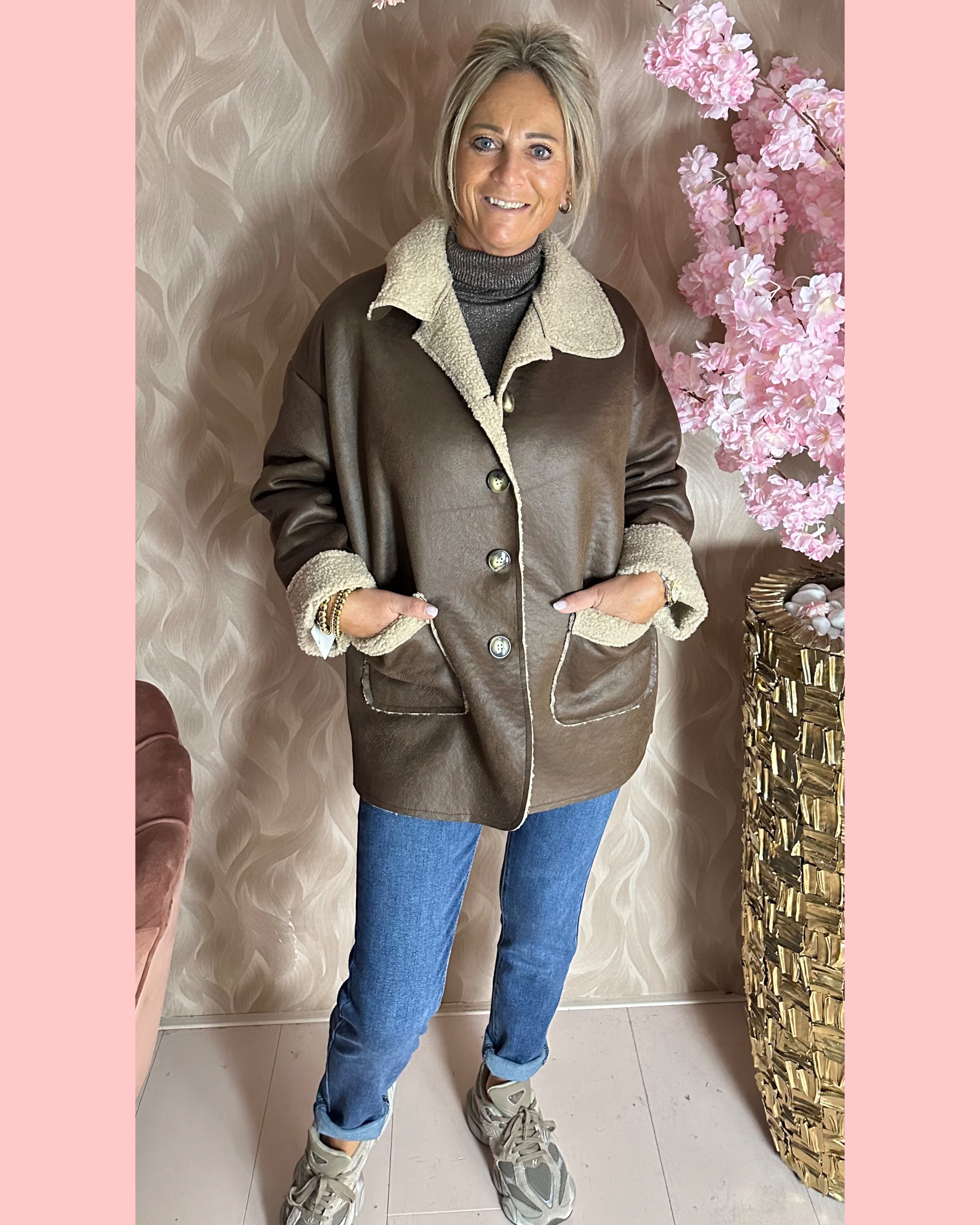 LAMMY COAT CHOCO BRUIN