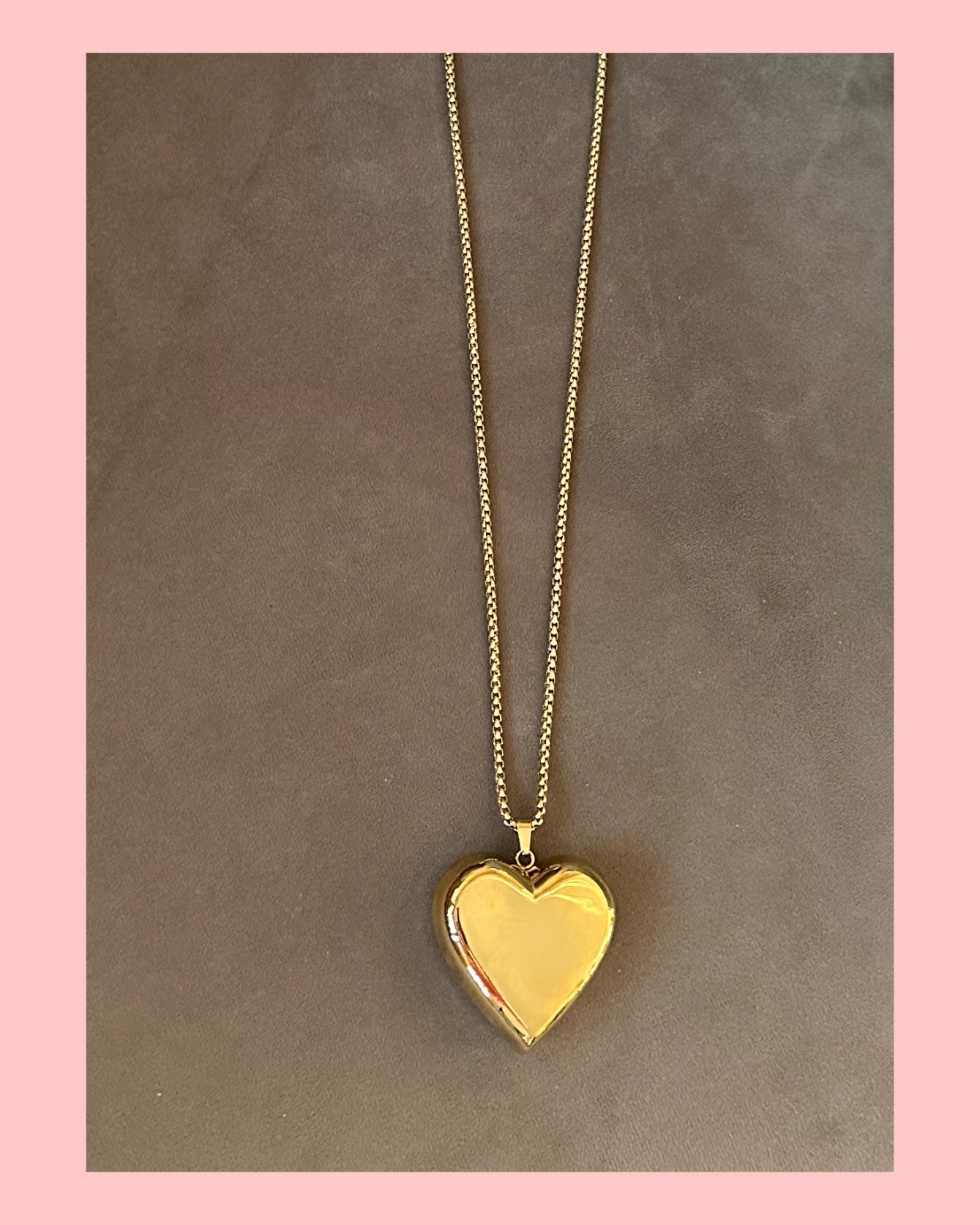 BIG HEART NECKLACE GOLD 💛 STAINLESS STEEL