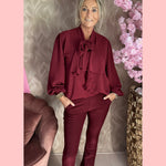 ROES & STRIK BLOUSE BORDEAUX • 𝐀𝐀𝐍𝐁𝐈𝐄𝐃𝐈𝐍𝐆