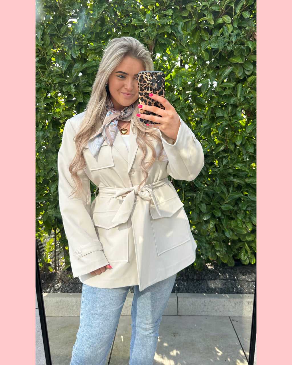 OVERSIZED CARGO BLAZER BEIGE