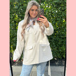 OVERSIZED CARGO BLAZER BEIGE