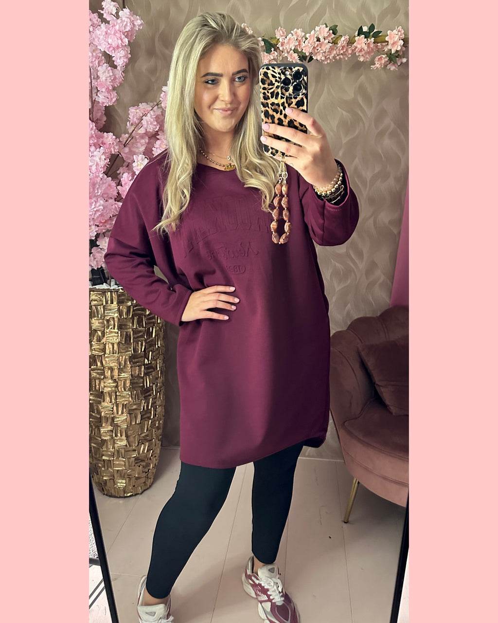 BROOKLYN SWEATER DRESS BURGUNDY •• AANBIEDING