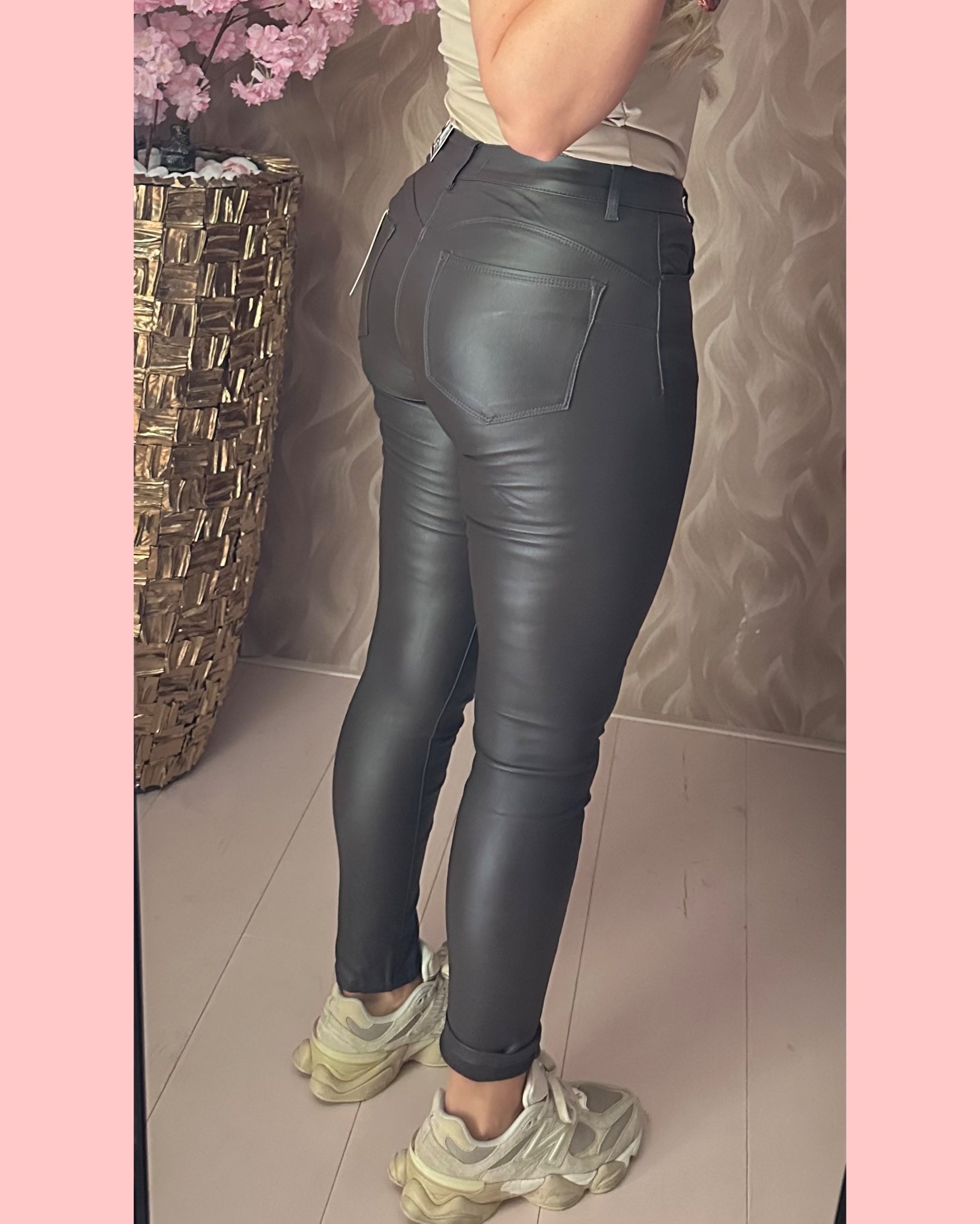 ANA & LUCY PU SKINNY • CHOCO • AANBIEDING