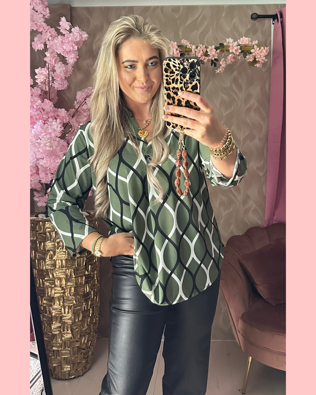 FAVORITE TRAVEL BLOUSE •• RETRO GROEN •• AANBIEDING