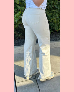 GOODIE WIDE LEG BEIGE •• AANBIEDING •• DJ2498-12