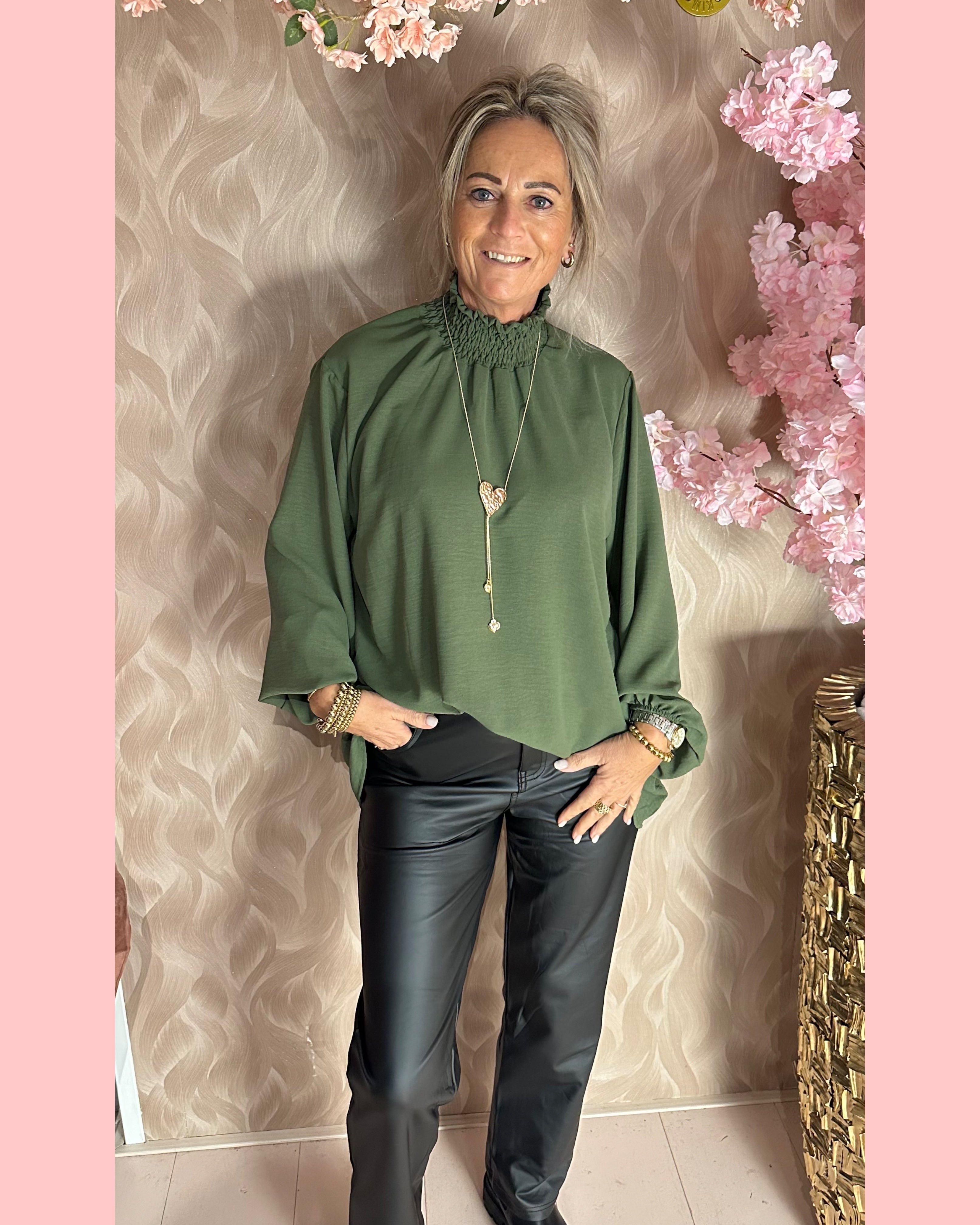 “COL” BLOUSE ARMY • AANBIEDING