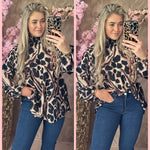 LIKE TRAVEL • BLOUSE • ANIMAL BLACK • AANBIEDING