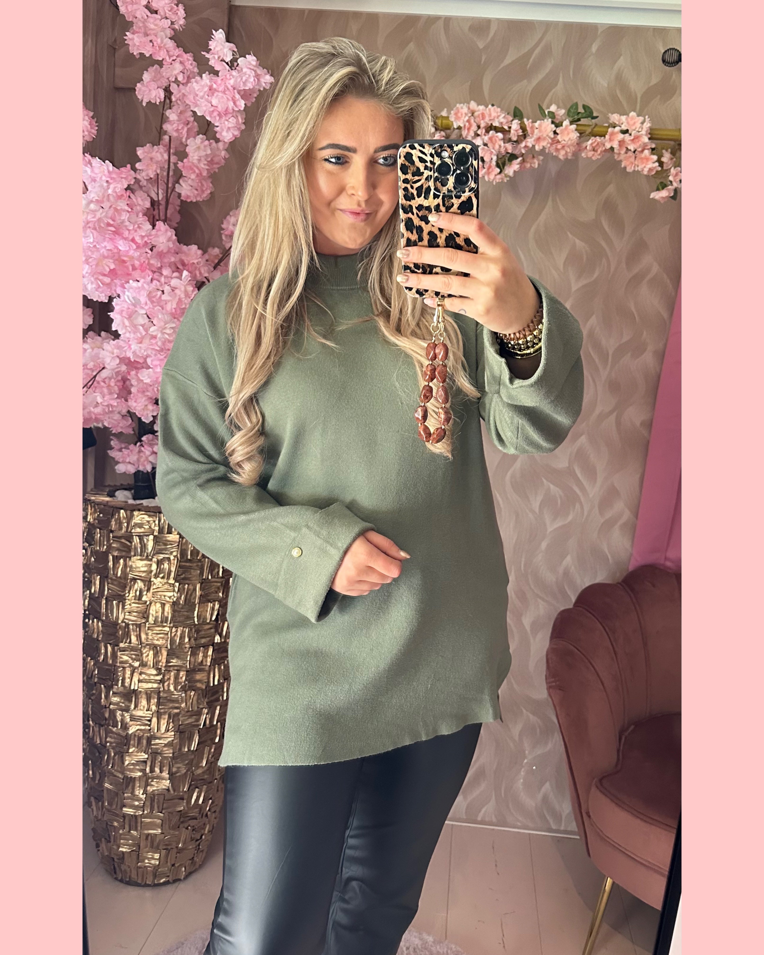 PEARL KNIT •• OLIVE GREEN •• AANBIEDING