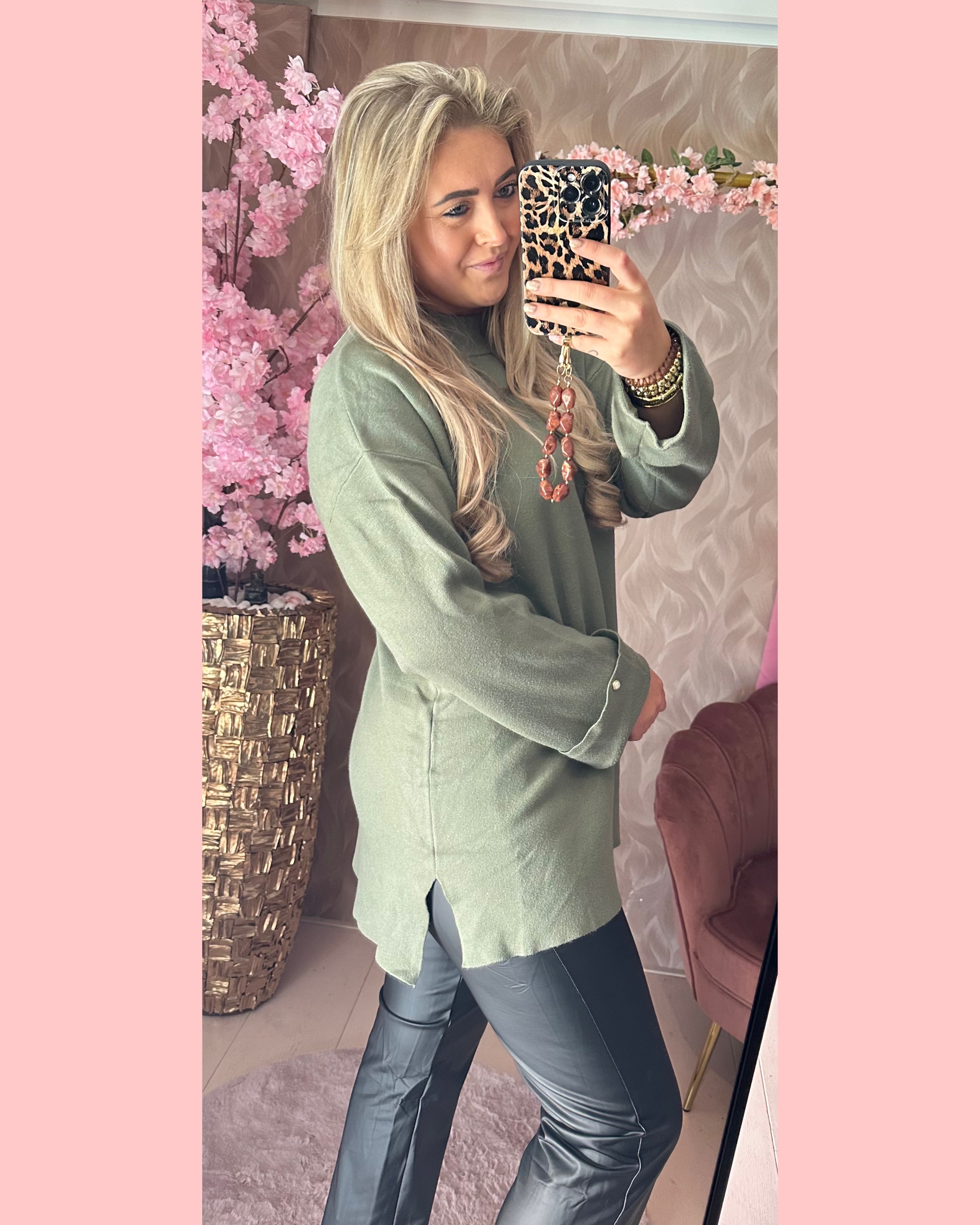 PEARL KNIT •• OLIVE GREEN •• AANBIEDING