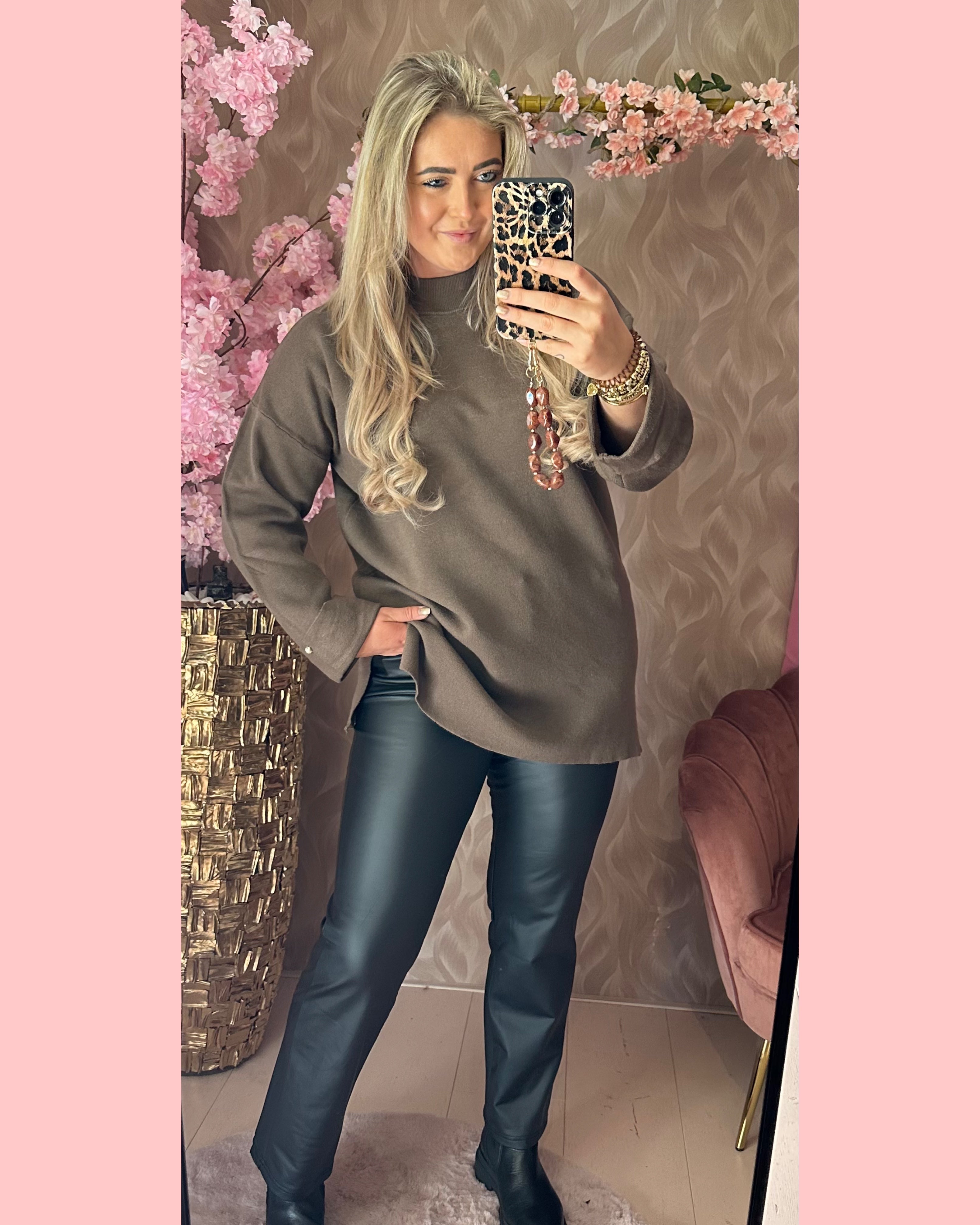 PEARL KNIT •• BROWN •• AANBIEDING