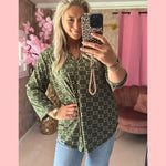 TRAVEL BLOUSE LANGE MOUW CC ARMY