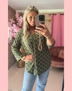 TRAVEL BLOUSE LANGE MOUW CC ARMY