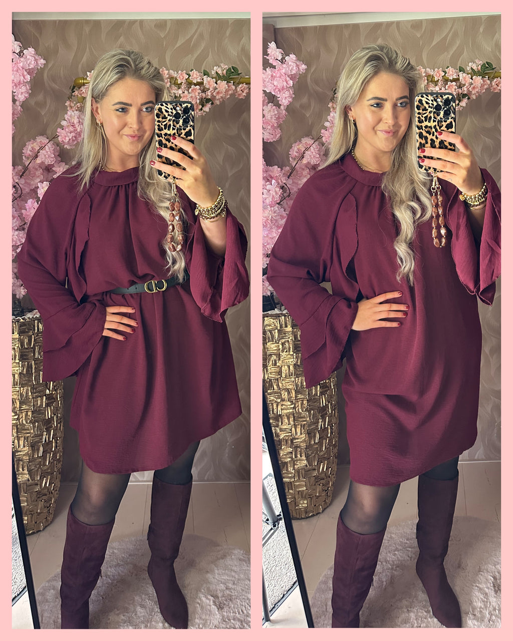PERFECT PARTY DRESS • BORDEAUX • AANBIEDING