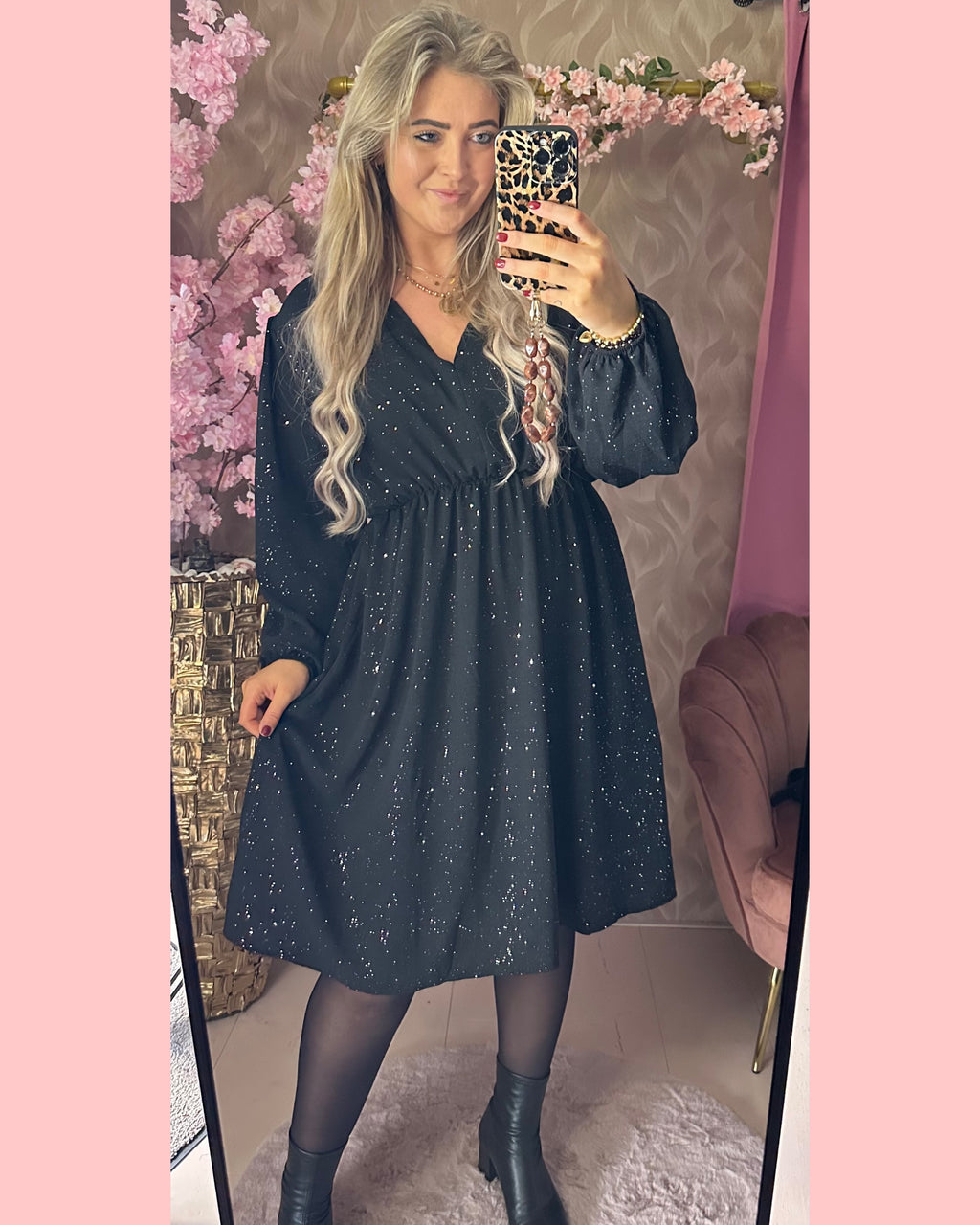 SPARKLE FLAKE DRESS •• BLACK