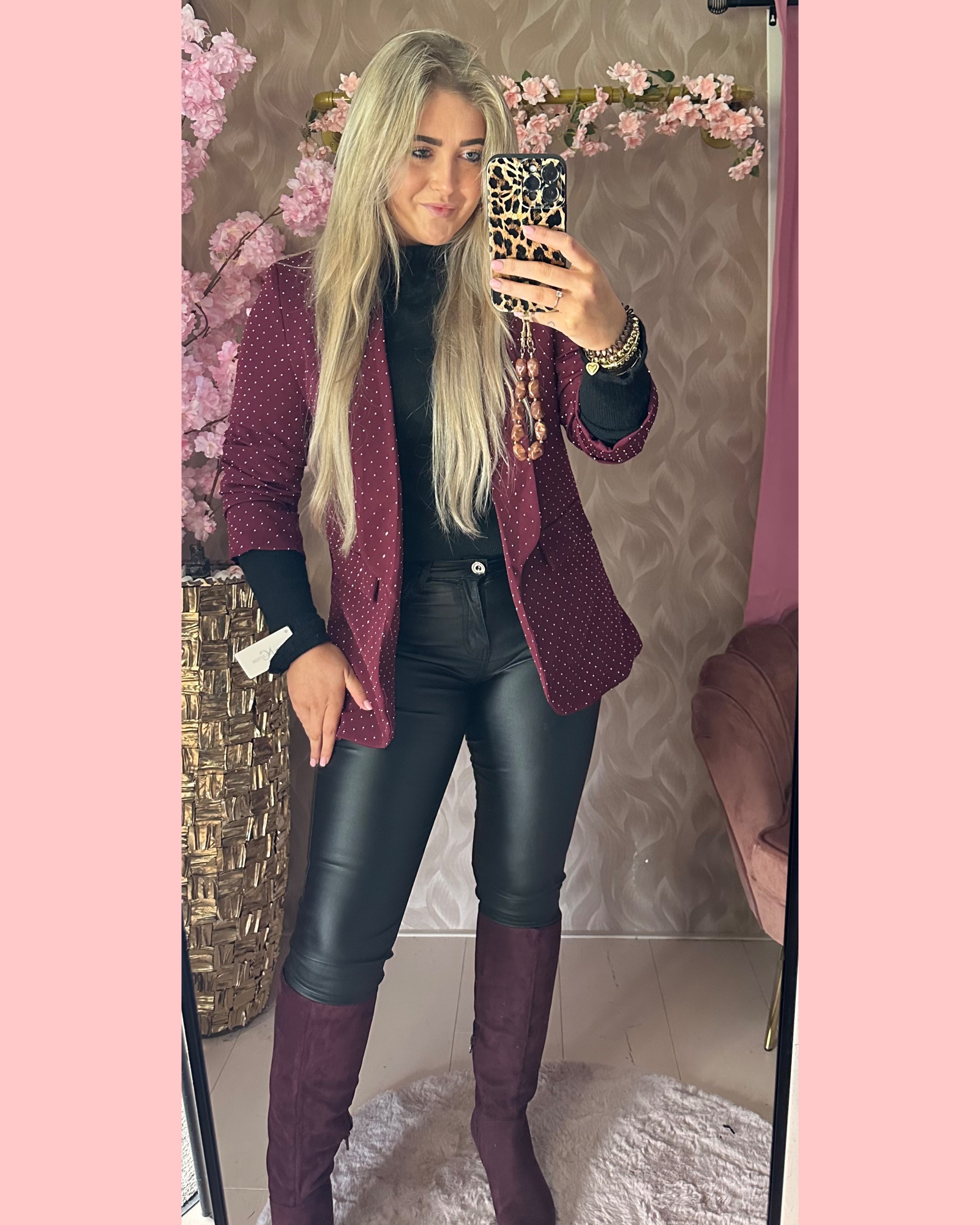 DIAMOND BLAZER BORDEAUX