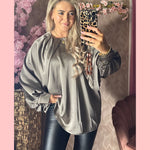 SATIN BLOUSE 🤎 MOUW TAUPE