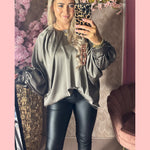 SATIN BLOUSE 🤎 MOUW TAUPE