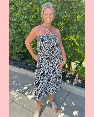 ROK/JURK ZWARTE PRINT •• AANBIEDING