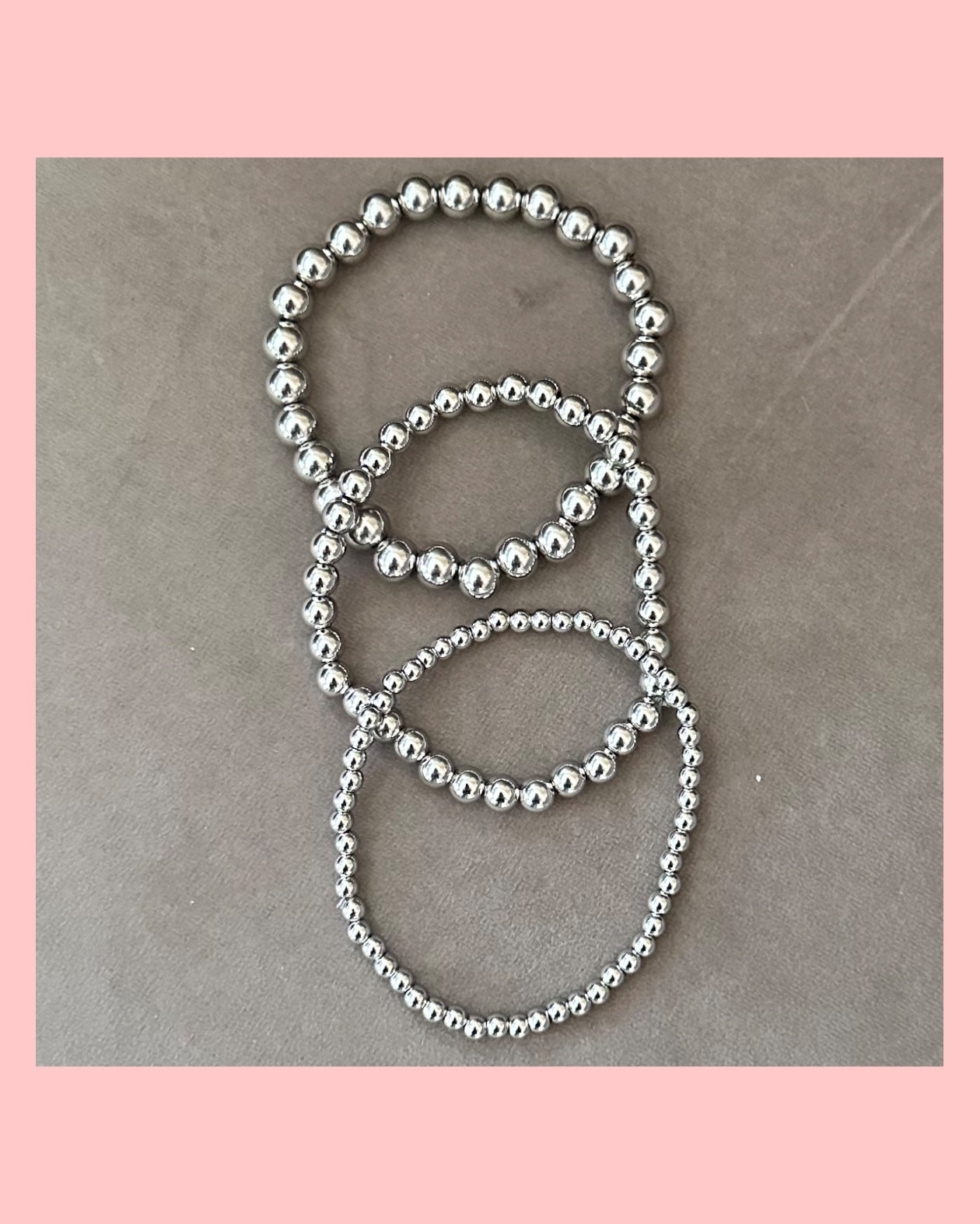 BESTSELLER •• STAINLESS STEEL •• ARMBANDEN SET •• ZILVER