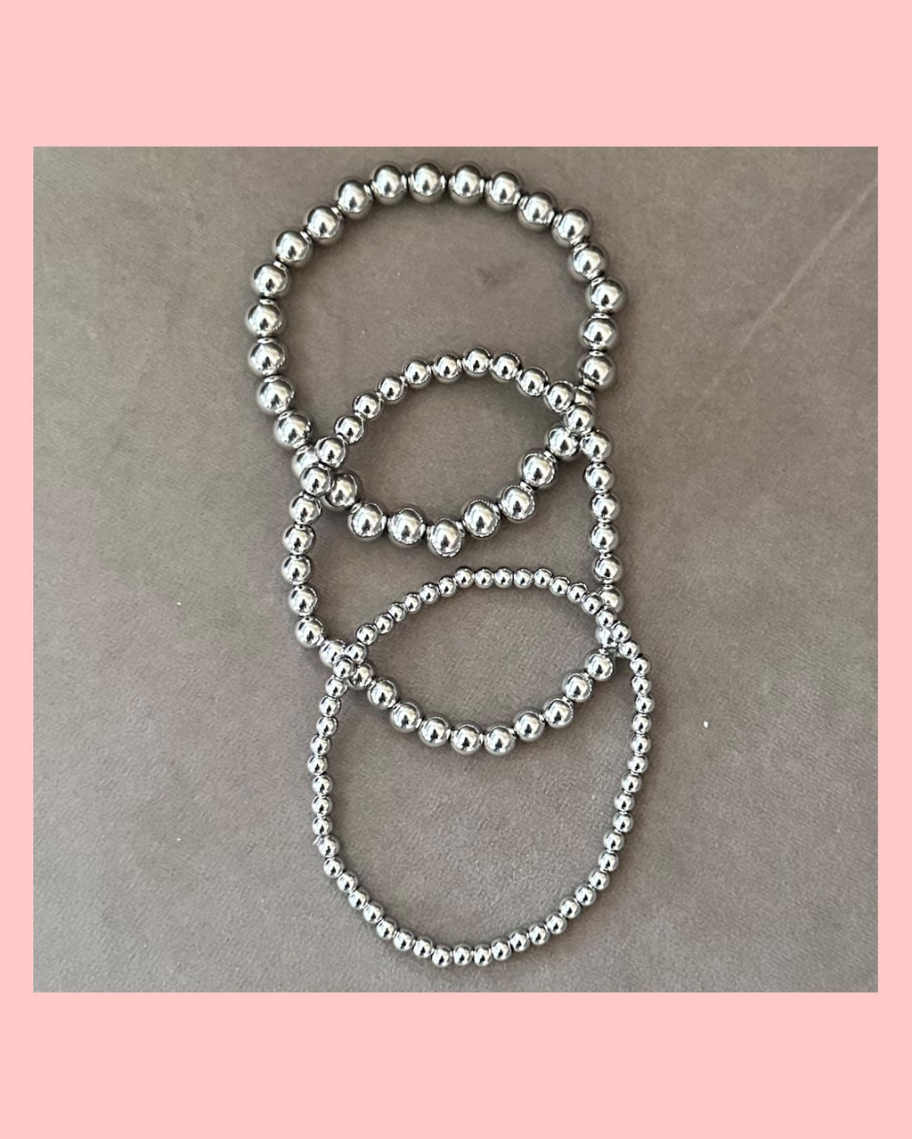 BESTSELLER •• STAINLESS STEEL •• ARMBANDEN SET •• ZILVER