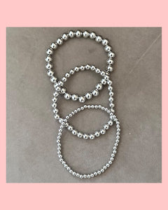 BESTSELLER •• STAINLESS STEEL •• ARMBANDEN SET •• ZILVER