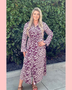 LANGE PANTER JURK ROZE/PAARS •• AANBIEDING
