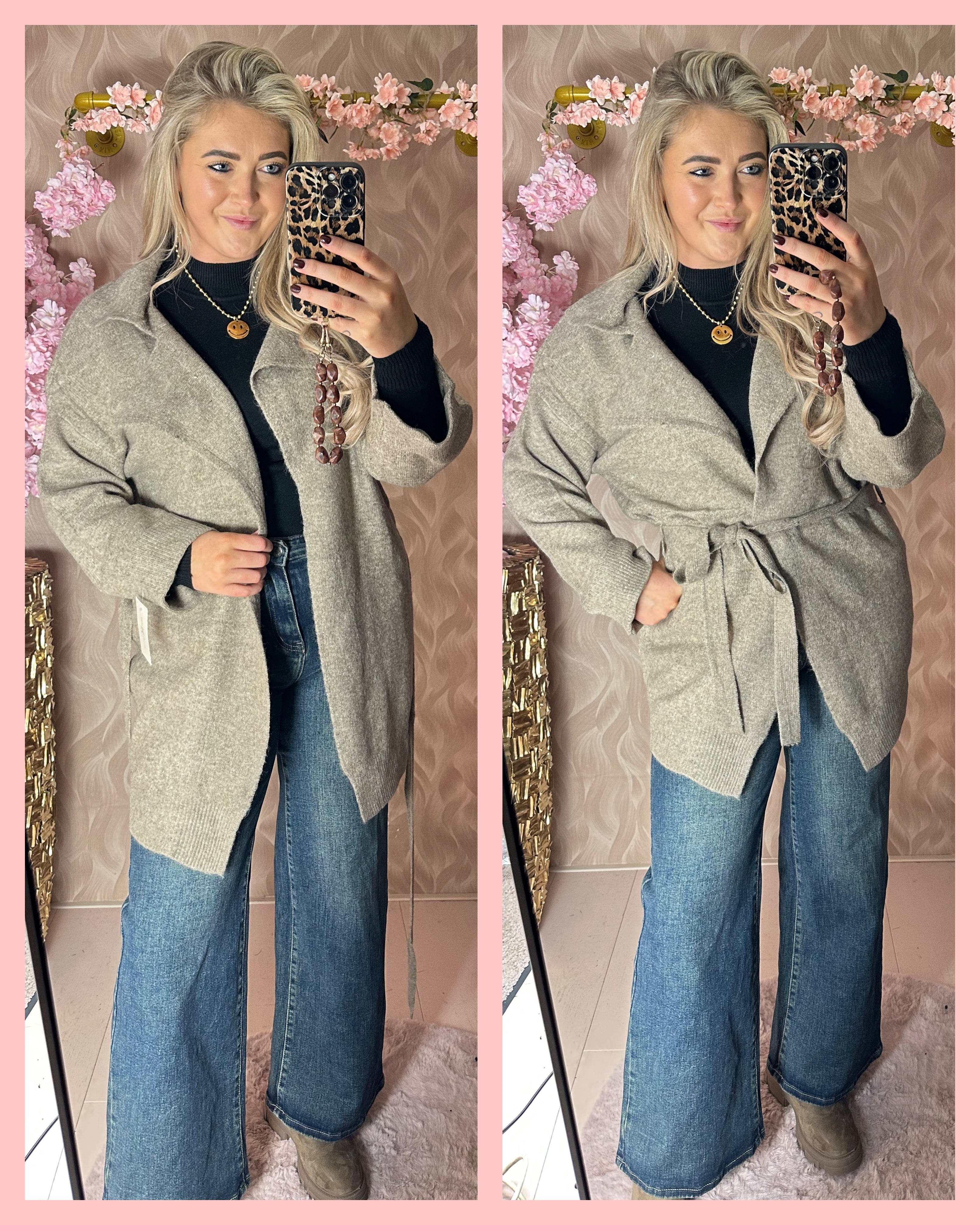 SOFT CARDIGAN •• TAUPE •• AANBIEDING