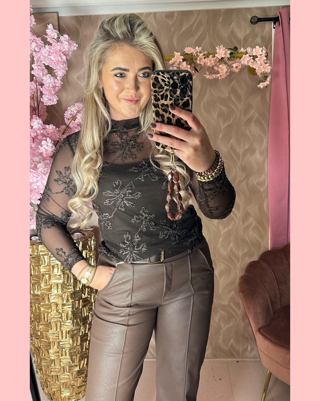 MESH SET CHOCO BRUIN • HEMDJE + TOP