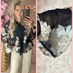 CHAMPAGNE FLOWER MESH BLOUSE 🌸 𝐀𝐀𝐍𝐁𝐈𝐄𝐃𝐈𝐍𝐆