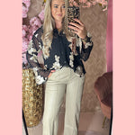 CHAMPAGNE FLOWER MESH BLOUSE 🌸 𝐀𝐀𝐍𝐁𝐈𝐄𝐃𝐈𝐍𝐆