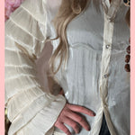 CHAMPAGNE BLOUSE 🥂 RUFFEL MOUW 🥂 𝐀𝐀𝐍𝐁𝐈𝐄𝐃𝐈𝐍𝐆